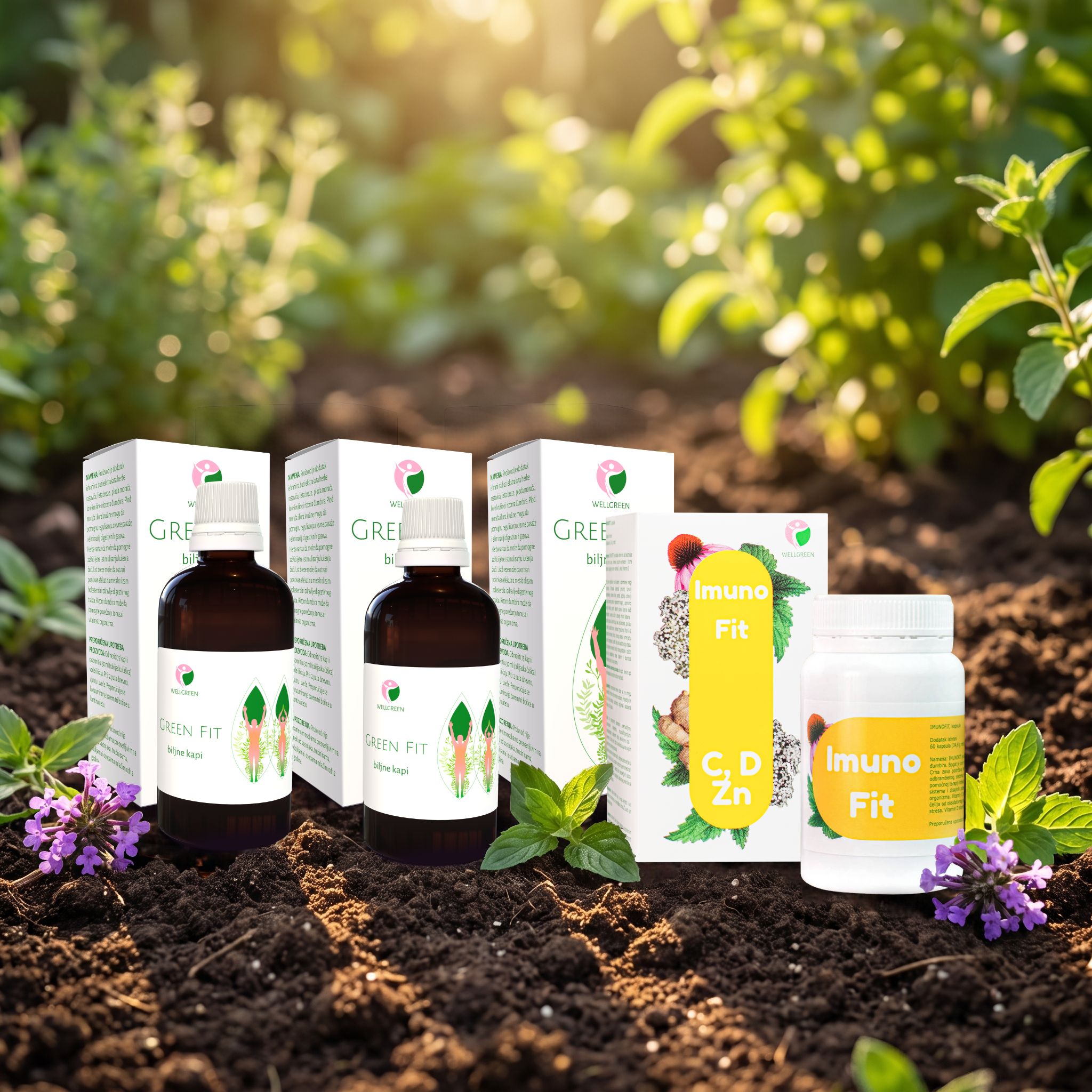Green Fit + Imunofit Green Fit 2+1 GRATIS biljne kapi + IMUNOFIT kapsule - Ojačajte svoje zdravlje i imunitet - Slika 1